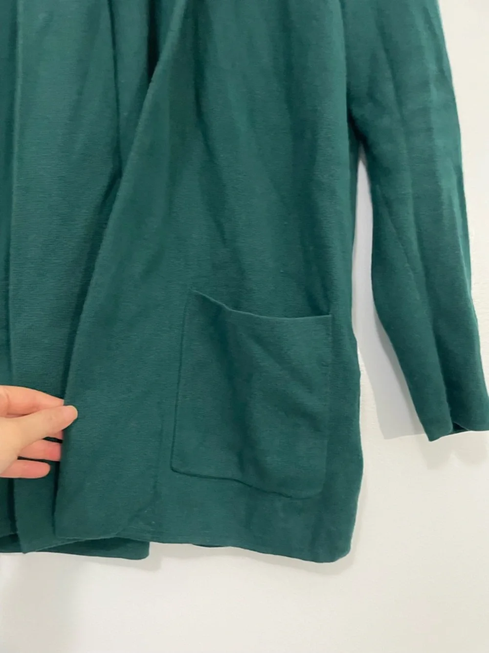 J. Crew Factory Green Chelsea Open-Front Sweater Blazer XS